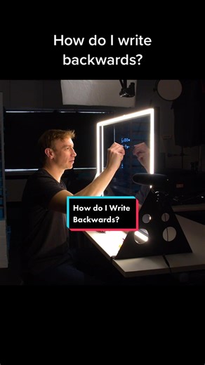 #ad How do I write backwards in my videos? Behind the scenes witH Learning Glass #physicsteacher #edtech #lightboard #education #tech #technology