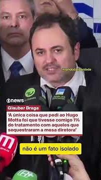 GLAUBER BRAGA DENUNCIANDO AUTORITARISMO E ARBITRARIEDADE DE HUGO MOTTA. GLAUBER FICA! FORA LIRA!