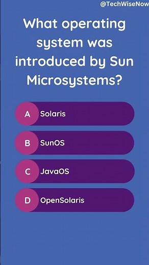 🌞 SunOS, Solaris, JavaOS, OpenSolaris ☀️| #quiz #shorts #innovation