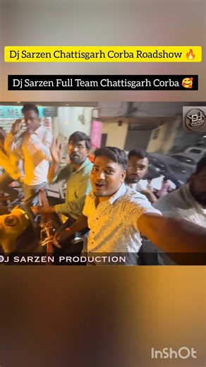 Dj Sarzen Full Team Enjoy Chattisgarh Corba Roadshow 🥳🔥 || #shorts #shortvideo #djsarzen