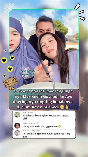 Ayu Ting Ting gets a kiss from Kevin Gusnadi #ayutingting