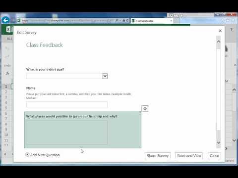 Creating Surveys in Office 365