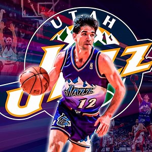 8.8K views · 174 reactions | John Stockton point guard widely regarded as one of the best in the league's history. He spent his entire 19-year career with the Utah Jazz, setting NBA records for most career assists (15,806) and steals (3,265). #utah #NBA #legend | Two Three Gaming | Facebook