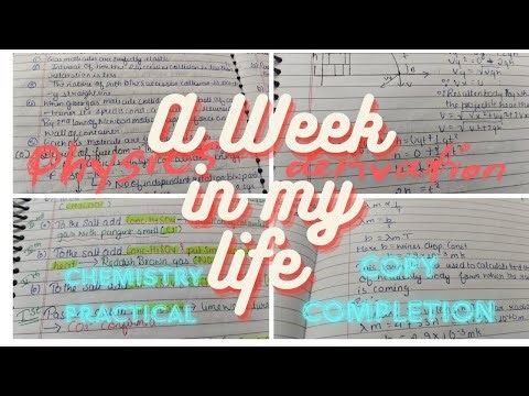 Productive week as a 11th grader student completing physics chemistry practical