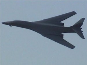 ROCKWELL B-1B LANCER - Full Afterburner Take Off, High Speed Pass, Low Pass & Landing!