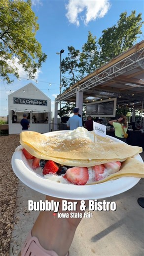 22K views · 108 reactions | Bubbly ISF is the most fun bar and bistro at the Iowa State Fair! We’re loving their new martinis, crepes, bar, and yard games! Find them at the Iowa State Fair, August 7–17, located at the top of the hill.  | Iowa Lovers | Facebook