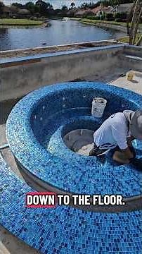 Insane infinity-edge tile install at PGA National. Litokol grout for a lifetime finish. 🔥💎