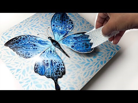 The ULTIMATE Guide to Acrylic SWIPING - MUST Try Butterfly Art!! | AB Creative Tutorial