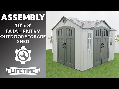 Lifetime 10' x 8' Dual Entry Outdoor Storage Shed | Lifetime Assembly Video