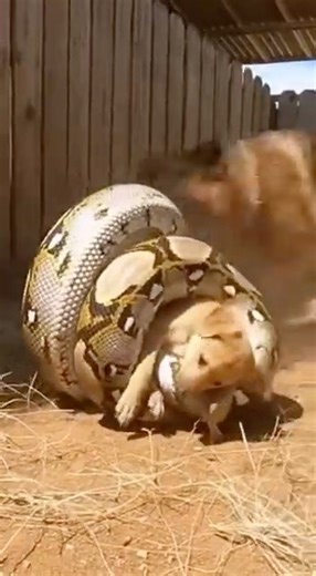 Python Attacks Dog FightCombat Mortel猛獣激闘