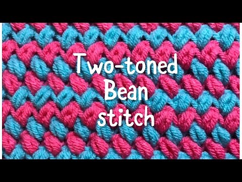 Multicolor Bean Stitch fast and easy crochet stitch #73