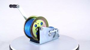 OPENROAD Boat Winch 3500lbs Hand Winch, with 32ft Blue Strap and 2 Speed switchable, for Boat Trailer Towing Winch