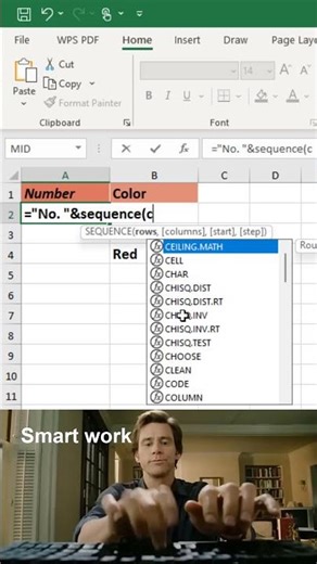 How to do auto numbering in excel 😱 #excel #office #spreadsheet