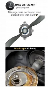 Read in caption for details👇 A diaphragm air pump operates through the back-and-forth motion of a flexible diaphragm to move air or other gases. The mechanism involves three main components: the diaphragm, the inlet and outlet valves, and a driving mechanism (usually a motor or manual lever). Diaphragm and its Motion: The diaphragm is typically made of rubber, plastic, or other flexible materials. It is mounted in a chamber, and when the diaphragm is displaced by the driving mechanism (e.g., a 