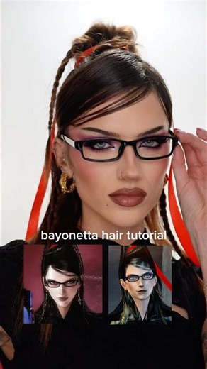 bayonetta hair tutorial #bayonetta #makeup #hairtutorial