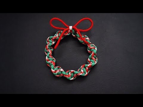 How To Make a Paracord Christmas Wreath | Spiral Paracord Wreath Tutorial