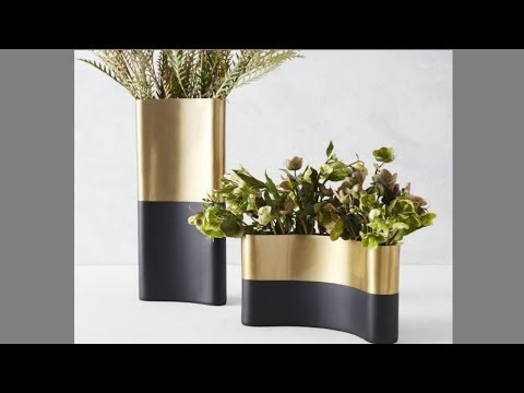 DIY Flower Vase: How to Make Black and Gold Flower Vase With Pvc Pipe