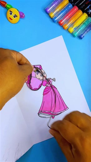 Super Mario Galaxy Princess Peach Hair Style Drawing by Magic Thread#supermario #drawing #shorts