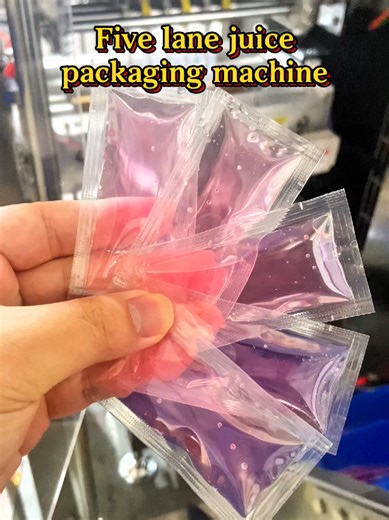 Five lane juice packaging machine#packagingmachine #packingmachine #factory #juice #honey