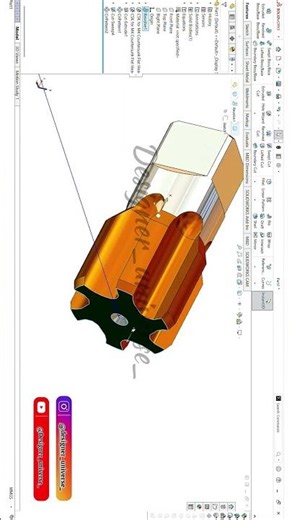 BSP Tap Bit in Solidworks #3ddesign #solidworkstutorial #3ddesign #caddesigner #solidworks3d #cad