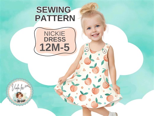 Reversible A Line Dress PDF Sewing Pattern or Jumper. Infant and Toddler Sizes. Nickie - Etsy New Zealand