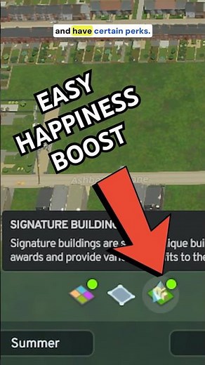 Easy Happiness Boost in #citiesskylines2! ✨ Signature Buildings