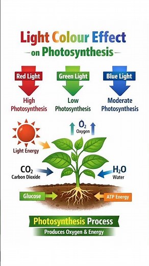 Light Colour Effect on Photosynthesis 🌈🌿 | Red vs Blue vs Green Light #Photosynthesis #Biology #NEET