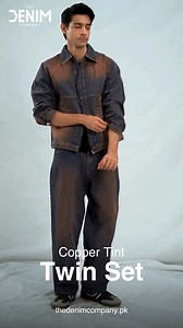 Copper Tint. A twin set that doesn’t compromise. This Denim Twin Set from The Denim Company brings you matching jacket + jeans with contrast tones that elevate your look effortlessly. Own the set. Own the moment. | The Denim Company | Facebook