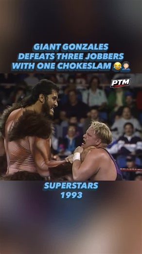 Pounding The Meat | Giant Gonzales wins a match against three jobbers using one single move on WWE Superstars. (1993) 😂 🤦🏻‍♂️ #prowrestling #rip #FYP #foryou... | Instagram