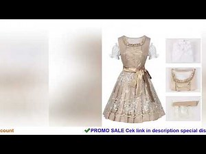 NEW Deluxe Dirndl Oktoberfest For Woman Costume Lace Apron Festival Waitress Outfit Cosplay Carnival