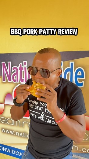George Davis from Nationwide says our BBQ Pork Patty is a must-try. We didn’t pay him to say it our patty did the talking. Smoky, sweet and straight fire! #bbqlover #foodiefinds #porkpattyperfection #jamaicaneats #musttryeats #foodieapproved #nationwidereviews #pattyloversunite | Devon House Bakery