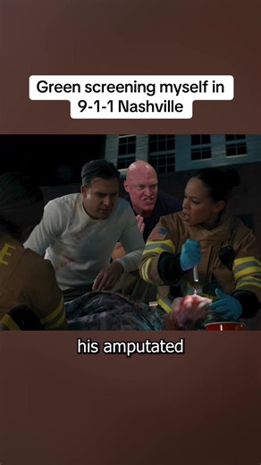 Green screening myself into 9-1-1 Nashville to make it more realistic. #ems #greenscreen #nose (**Not a real person. Scenario from a TV show**)