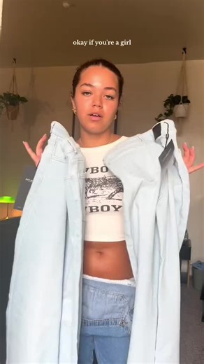 Vintage Blue Straight Leg and Baggy Try On Haul with Michaela