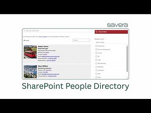 Deploy a People Directory in SharePoint Online | Full Setup Service by Savera