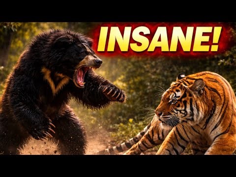 Sloth Bear Attacks Tiger – What Happens Next Is Insane!