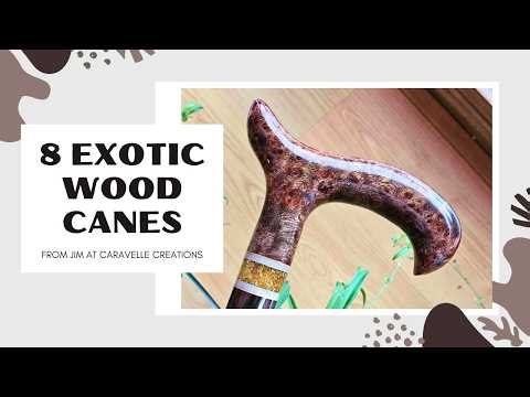 8 Handmade Exotic Wood Canes | Custom Walking Cane Showcase