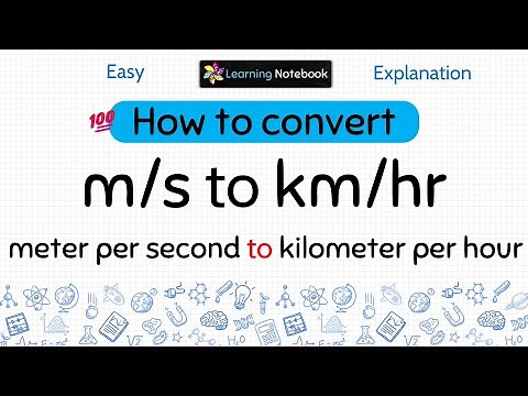 m/s to km/hr - how to convert meter per second to km per hour