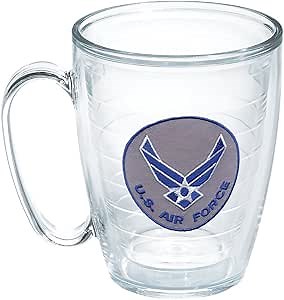 Tervis Made in USA Double Walled Air Force Logo Emblem Insulated Tumbler Cup Keeps Drinks Cold & Hot, 16oz Mug, Unlidded