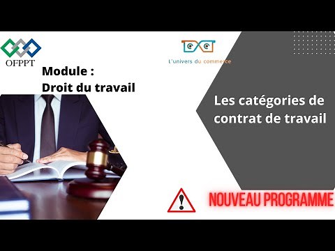 Droit du travail les catégories de contrat