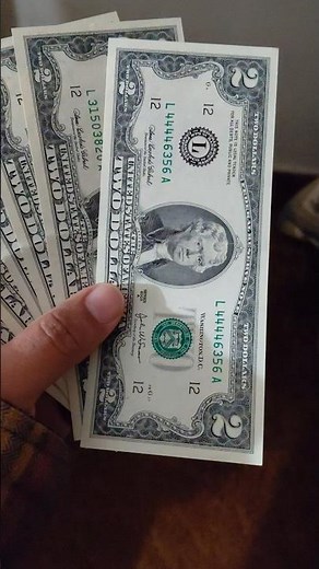 2 Dollar Bills - 4444 - Declaration Of Independence - Thomas Jefferson 1212