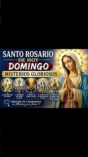 🌹 Today, Sunday, we pray the Glorious Mysteries of the Holy Rosary.