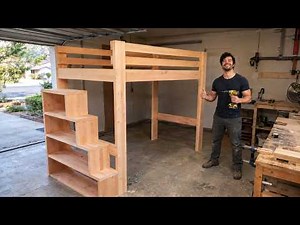 Twin Loft Bed with Storage Stairs | Step-by-Step DIY Tutorial
