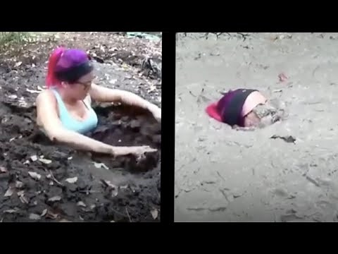 Girl Falls Into Quicksand and This Happens...
