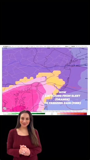 Michelle Rotella on Instagram: "STILL TO COME... MORE SLEET AND FREEZING RAIN. I have some major concerns about power outages and downed trees across the region if any of these model outputs verify. From NOW through 10pm some futurecasts are showing steady freezing rain across much of the area, especially the Philly metro region and into South Jersey. We could see some major impacts if we receive .25”-.5” of Freezing rain and even continued sleet accumulations. #winterstorm #freezingrain #sleet 