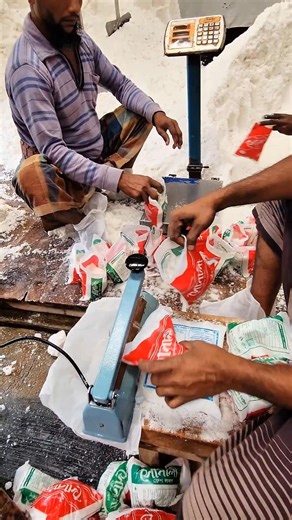Amazing Salt Packaging Process in Factory