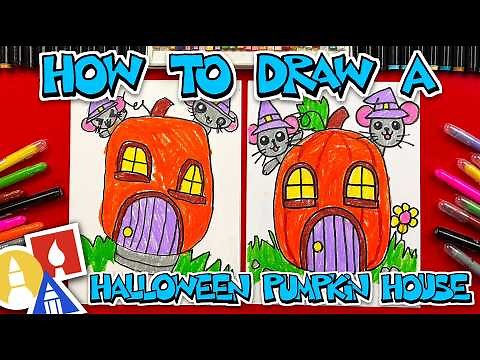 How To Draw A Halloween Pumpkin House
