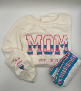 Embroidered Mom Baby Hospital Blanket Fleece Sweatshirt - Etsy