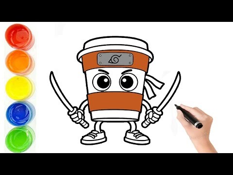 Capuccino Assassino Drawing Easy Step By Step | Cute & Funny Coffee Assassin Art