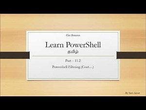 Learn PowerShell in Tamil | Chapter 11 | PowerShell Filtering | Part-2