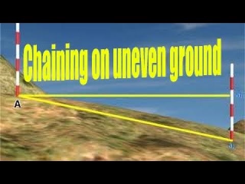 Chaining on uneven ground by direct method || latest surveying equipment ||civil || bLUb || indirect
